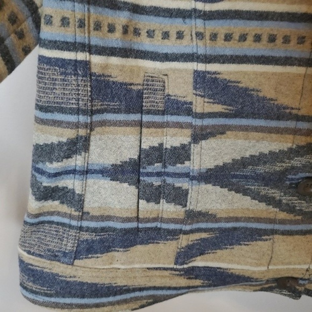 Pendleton Geometric Patterned Blazer In Blue And … - image 5